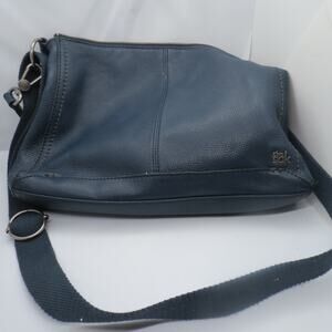 The Sak Camila Navy Blue Leather Crossbody Bag